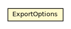 Package class diagram package ExportOptions
