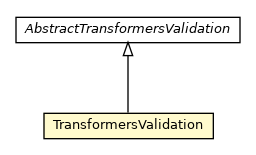 Package class diagram package TransformersValidation
